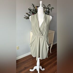 Wilfred Summer Dress, Casual , Pockets, Tie Back Sage Green medium